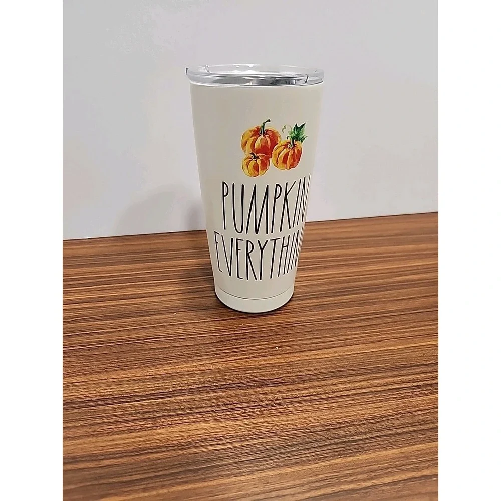 Rae Dunn Stainless steel Tumbler With Lid 17oz Halloween‎ Pumpkin Everything